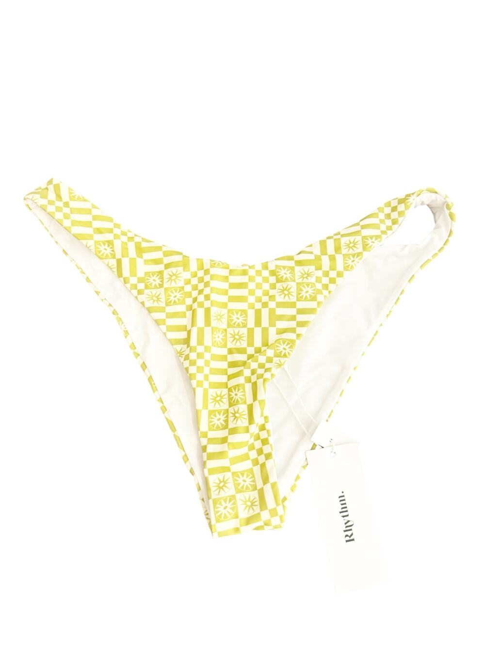 Rhythm Horizon Holiday Green Geometric Print Bikini Swimsuit Bottoms Size XL